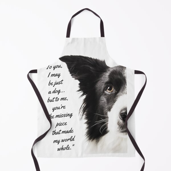 Item preview, My Other Half – Border Collie Love in Black & White designed and sold by KindInk.