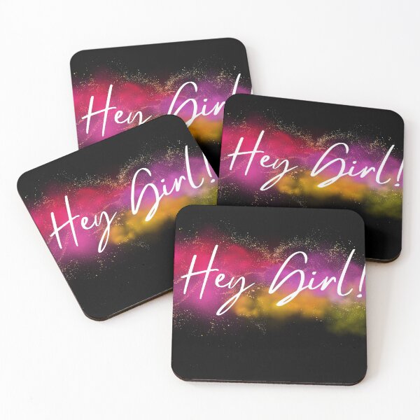 Item preview, Rainbow clouds hey girl gold sparkle design designed and sold by miamicoolart.