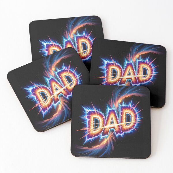 Item preview, Electric Blue "DAD" Logo with Futuristic Power designed and sold by bAIryBarn.