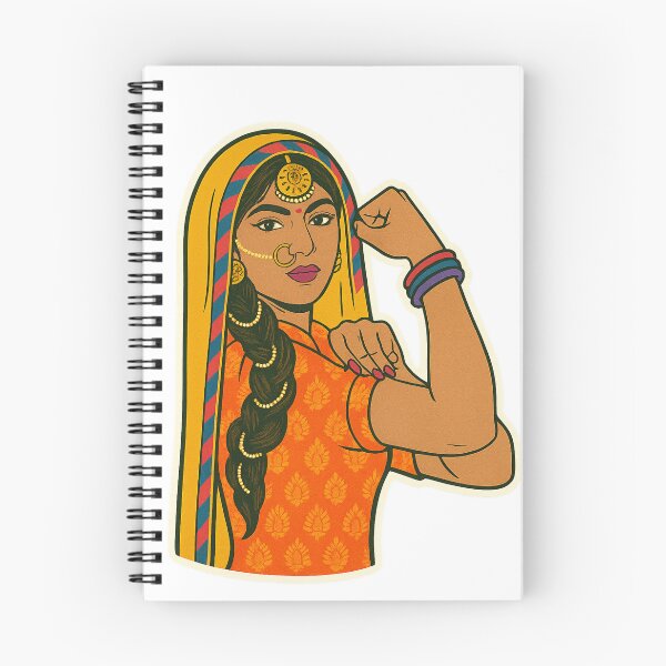 Item preview, Main Hoon Na Desi Rosie the riveter bride designed and sold by Saffronh Studio.