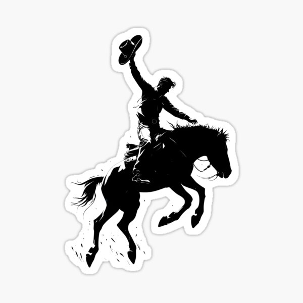 Item preview, Wild West Rodeo Rider Silhouette designed and sold by ashofthesouth.