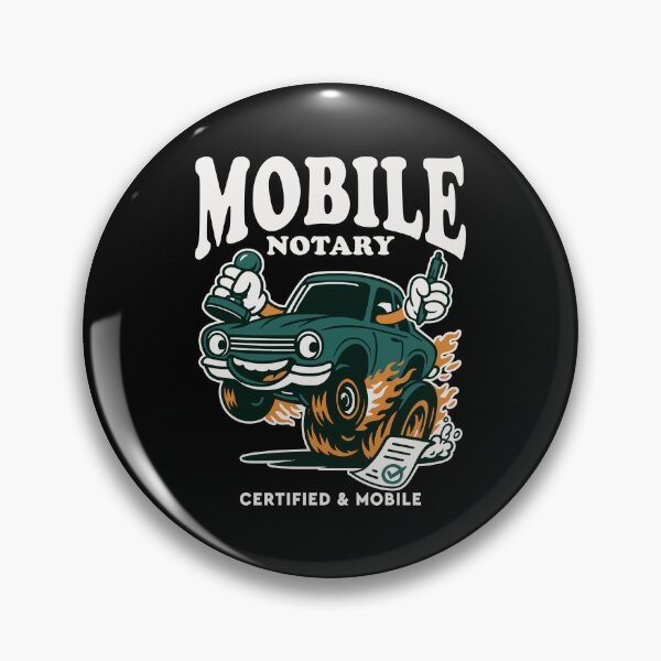 Item preview, Mobile Notary – Certified & Mobile | Hot Rod Cartoon Car Design designed and sold by NotaryLife.