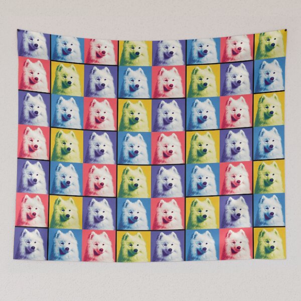 Item preview, Samoyed Dog Andy Warhol Style Pop Art designed and sold by TheAnimalZ00.