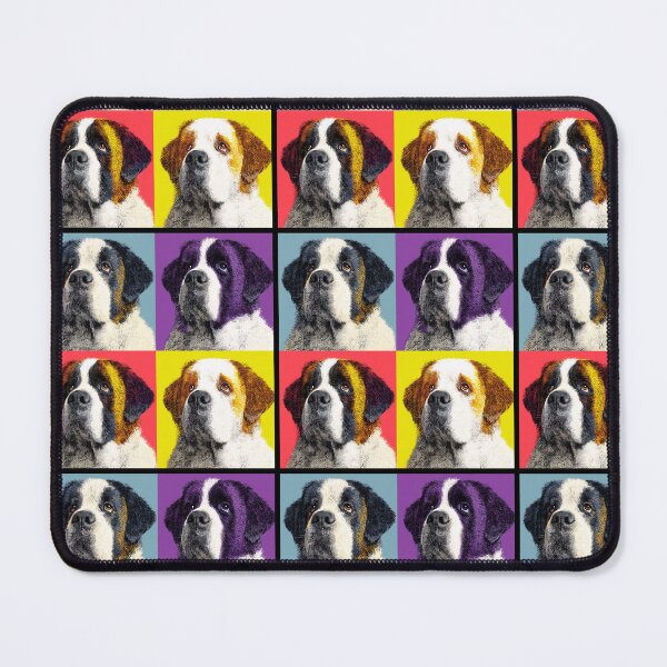 Item preview, Saint Bernard Dog Andy Warhol Style Pop Art designed and sold by TheAnimalZ00.