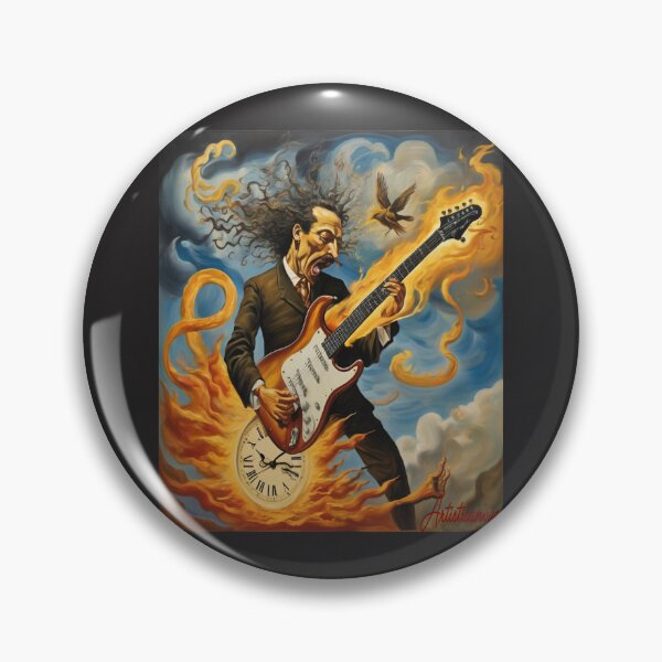 Item preview, "Dalí's Electric Symphony: Surreal Guitar Performance" designed and sold by Artisticanvas.