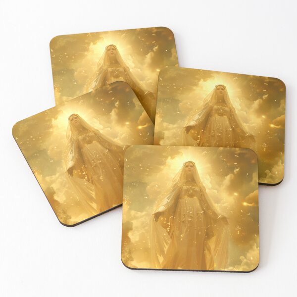 Item preview, Virgin Mary - Mystical Sun - Golden Mary designed and sold by SanctifiedSouls.
