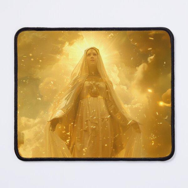 Item preview, Virgin Mary - Mystical Sun - Golden Mary designed and sold by SanctifiedSouls.