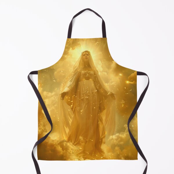 Item preview, Virgin Mary - Mystical Sun - Golden Mary designed and sold by SanctifiedSouls.