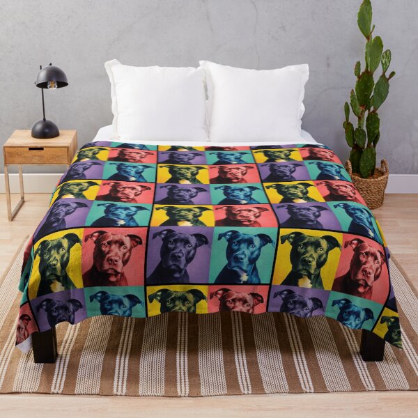 Item preview, Pit Bull Dog Andy Warhol Style Pop Art designed and sold by TheAnimalZ00.