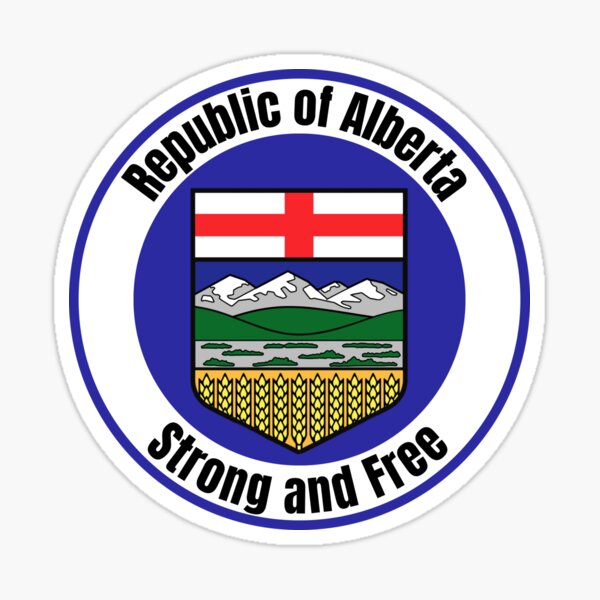 Item preview, Republic of Alberta – Strong and Free Emblem designed and sold by Teebotics.