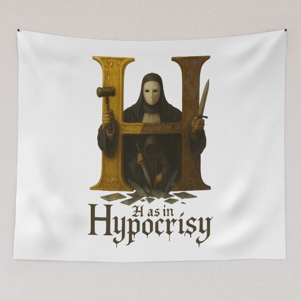 Item preview, H as in hypocrisy dark theme cynical political alphabet designed and sold by dark alphabet.