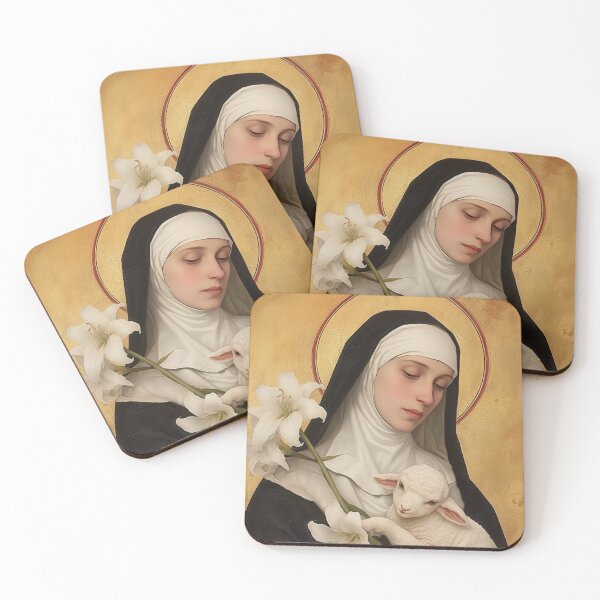 Item preview, Saint Agnes of Montepulciano designed and sold by SanctifiedSouls.