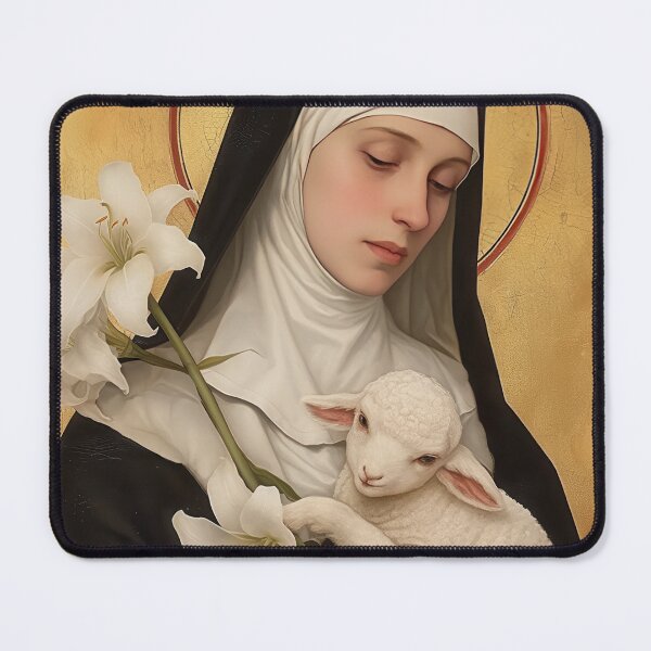 Item preview, Saint Agnes of Montepulciano designed and sold by SanctifiedSouls.