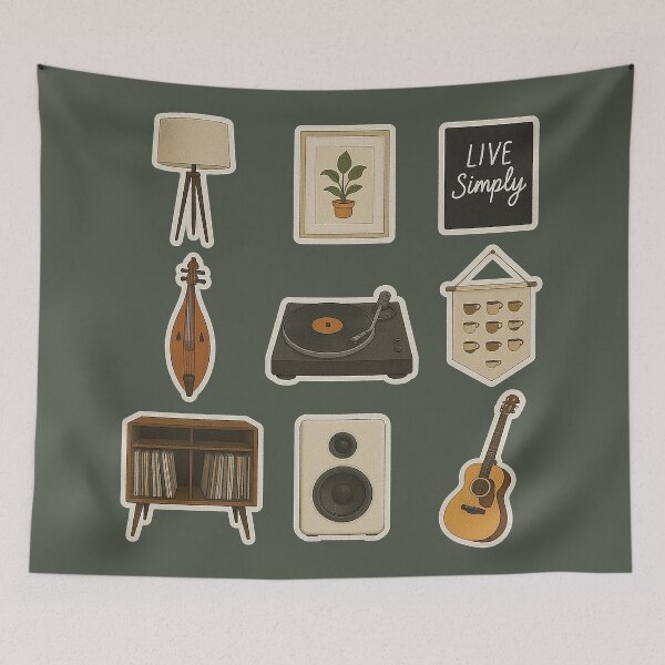 Item preview, Cozy Music and Simple Living Vibe designed and sold by zzz888.