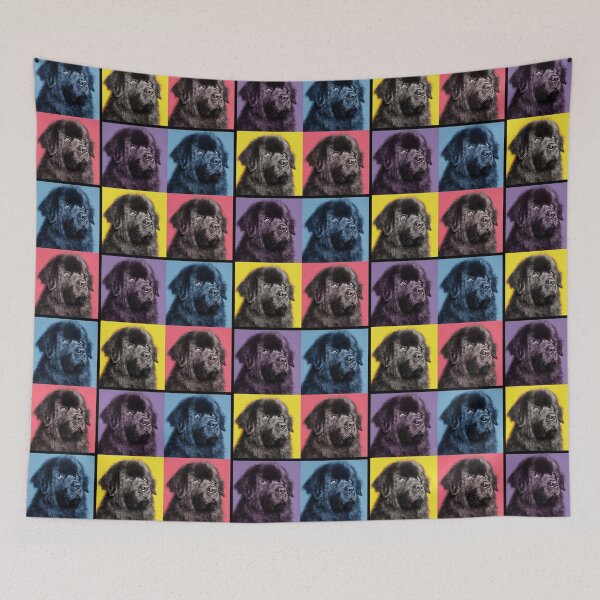 Item preview, Newfoundland Dog Andy Warhol Style Pop Art designed and sold by TheAnimalZ00.