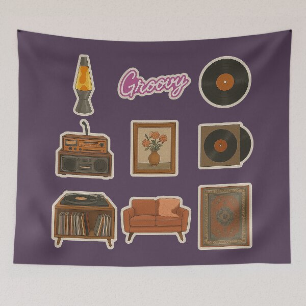 Item preview, Groovy Retro 70s Living Vibe designed and sold by zzz888.