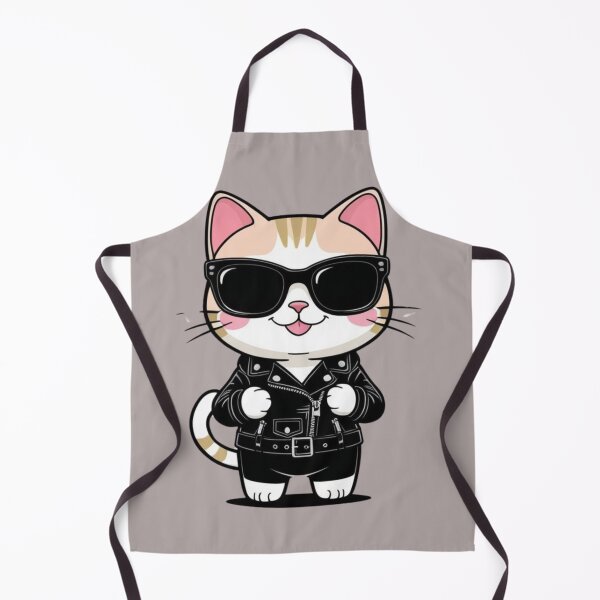 Item preview, Kawaii Rebel Cat with Jacket Illustration Fans designed and sold by All Creative Designer.