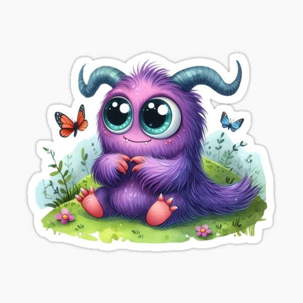 Petit monstre poilu et gentil Sticker