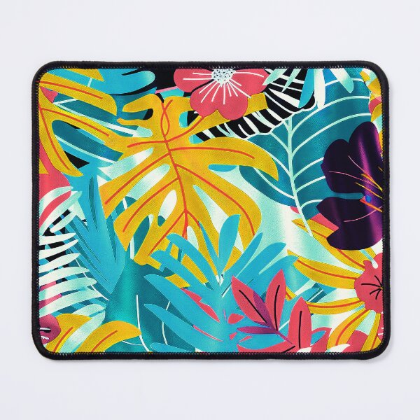 Item preview, Sky Blue, Yellow And Pink Tropical Leaves Pattern designed and sold by DEC02.