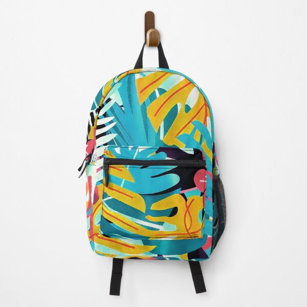 Item preview, Sky Blue, Yellow And Pink Tropical Leaves Pattern designed and sold by DEC02.