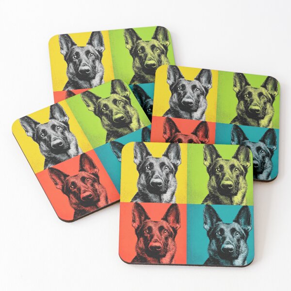Item preview, German Shepherd Andy Warhol Style Pop Art designed and sold by TheAnimalZ00.