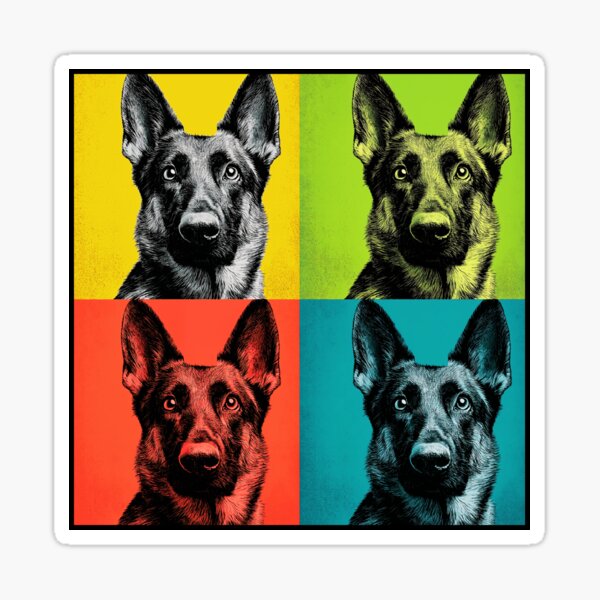 Item preview, German Shepherd Andy Warhol Style Pop Art designed and sold by TheAnimalZ00.