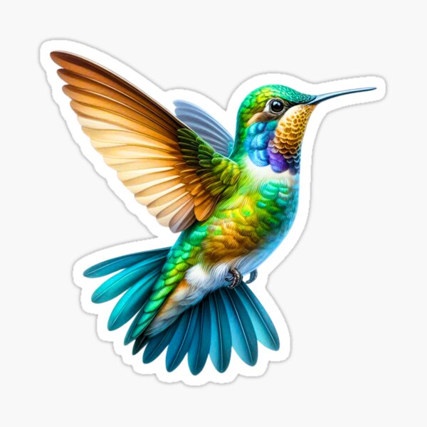 Colibri très coloré et réaliste Sticker