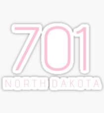 NORTH DAKOTA 701 • ROSE Sticker