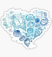Heart of the shells. Sticker