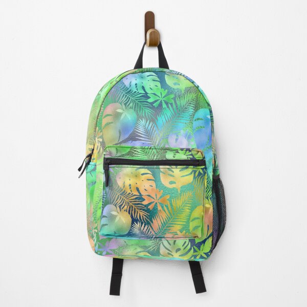 Item preview, Iridescent Tropical Leaves Pattern in Aquas, Greens, Yellows designed and sold by DEC02.