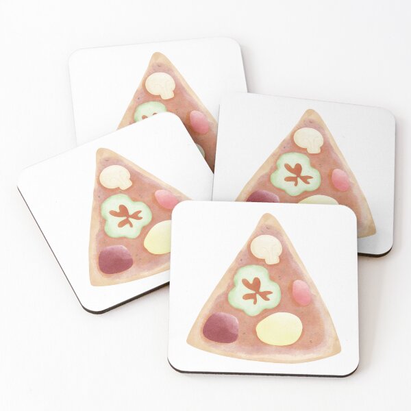 Item preview, Colorful Watercolor Veggie Pizza Slice | Cute Hand-Drawn Food Art designed and sold by inelistudio.