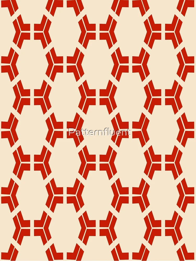 Thumbnail 5 of 5, A-Line Dress, Geometric Interlocking Shape Pattern designed and sold by Patternfluent.