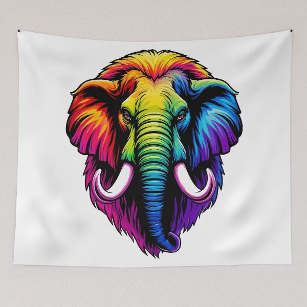 Item preview, King of Siberia. Mammoth colorful pop art designed and sold by Grypis.