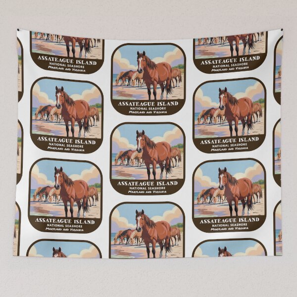 Item preview, Vintage Assateague Island National Seashore (Maryland and Virginia) designed and sold by RabbitK.