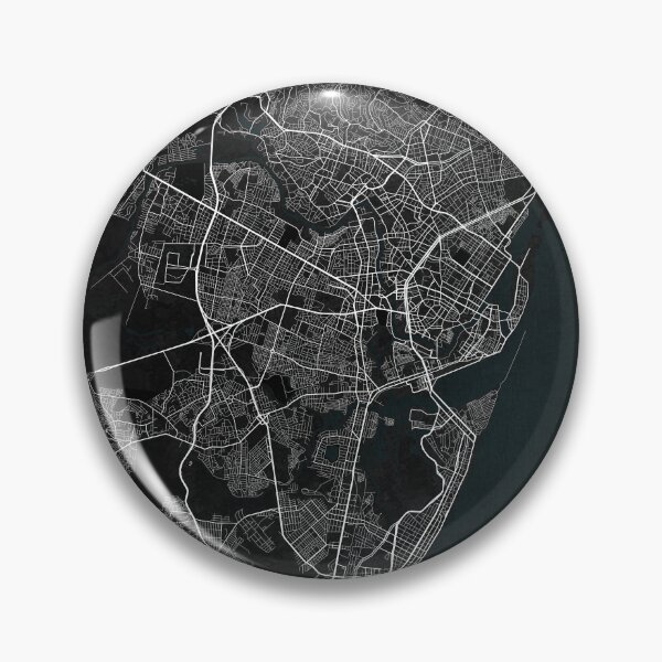Item preview, Recife City Map of Pernambuco, Brazil - Dark designed and sold by deMAP.