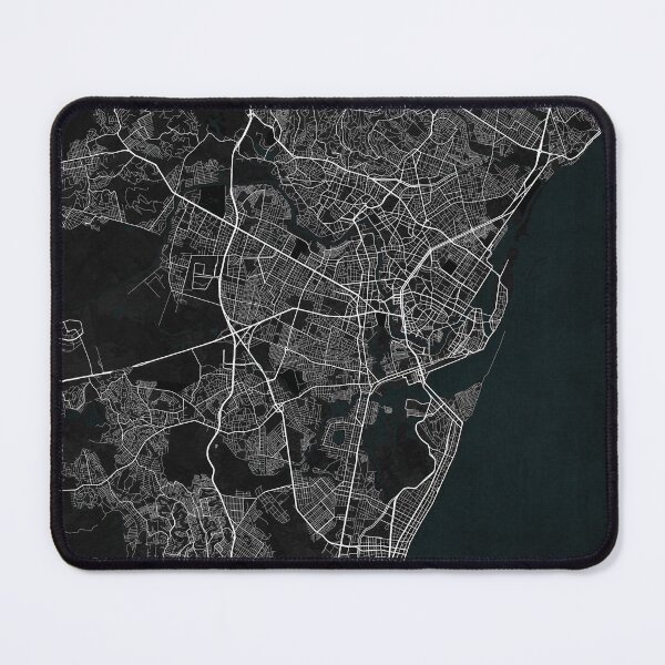 Item preview, Recife City Map of Pernambuco, Brazil - Dark designed and sold by deMAP.