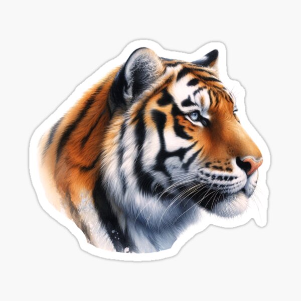 Tigre réaliste de profil Sticker