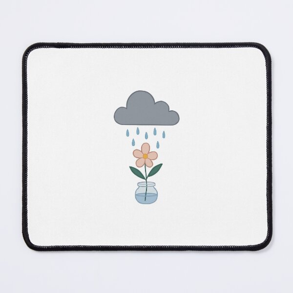 Item preview, Rainy cloud watering a pink flower designed and sold by asurvivorspen.