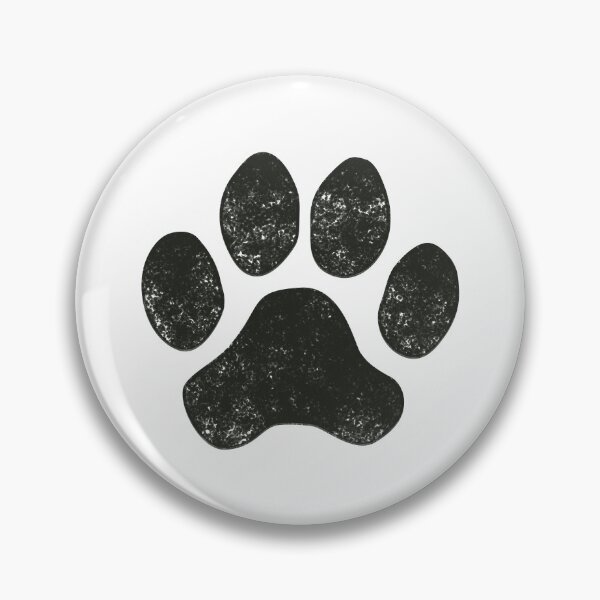Item preview, Distressed Black Dog Paw - Some Patterns designed and sold by MoePark.
