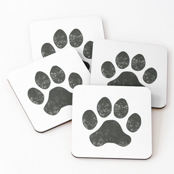 Item preview, Distressed Black Dog Paw - Some Patterns designed and sold by MoePark.