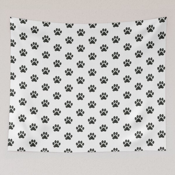 Item preview, Distressed Black Dog Paw - Some Patterns designed and sold by MoePark.