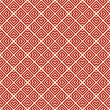 Artwork thumbnail, Geometric Maze Heart Pattern by Patternfluent