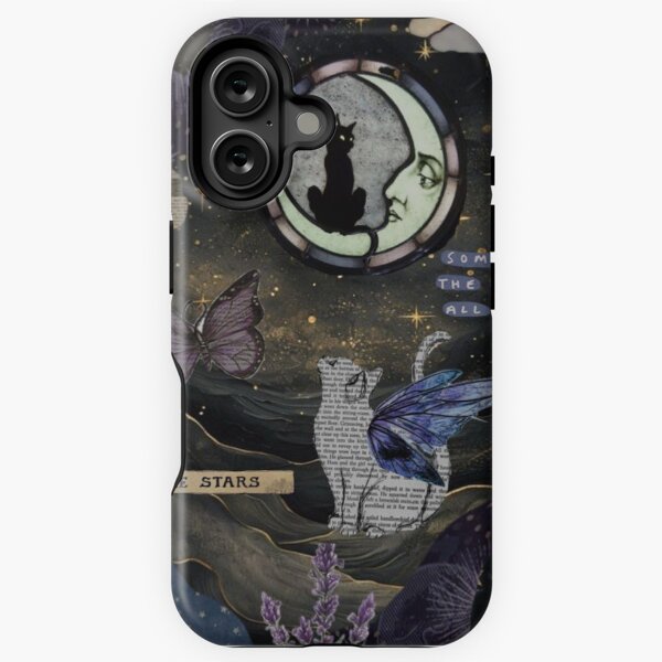 Item preview, Whimsigoth Cats looking at the moon designed and sold by asurvivorspen.