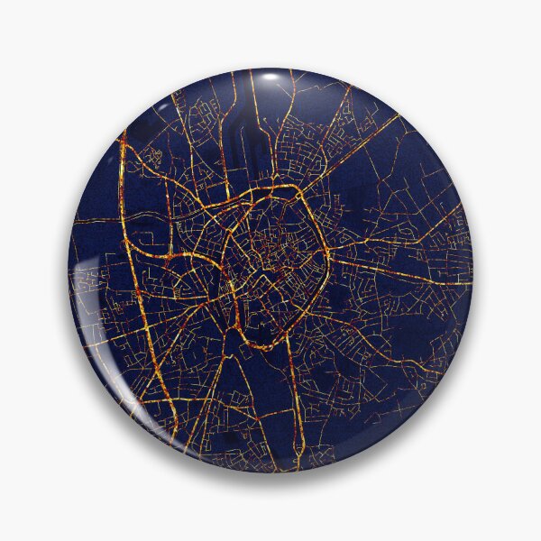 Item preview, Bruges, Belgium Map - City At Night designed and sold by deMAP.