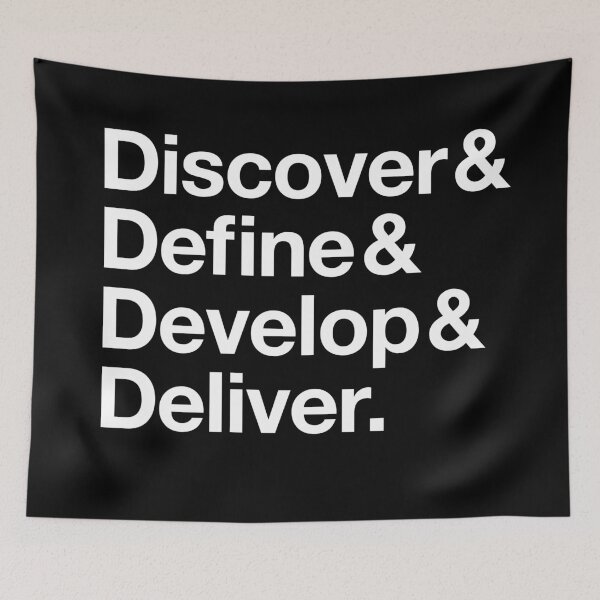 Item preview, The Double Diamond Design Process (Light Text) designed and sold by UserThreads.