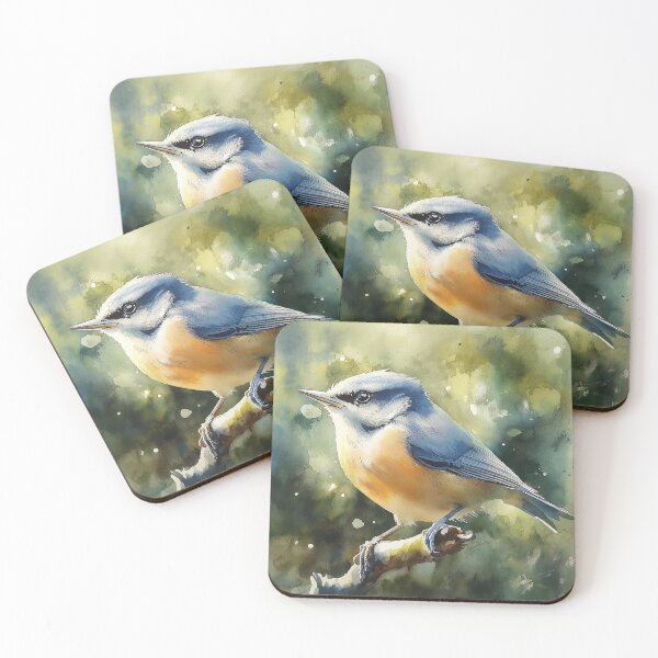 Item preview, Eurasian Nuthatch in Tree designed and sold by laurashawart.