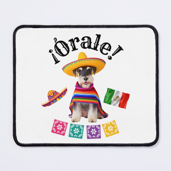 Item preview, ¡Órale Schnauzer! – Fiesta Dog in Sombrero and Poncho with Mexican Flair designed and sold by Fredster1966.