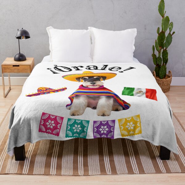 Item preview, ¡Órale Schnauzer! – Fiesta Dog in Sombrero and Poncho with Mexican Flair designed and sold by Fredster1966.