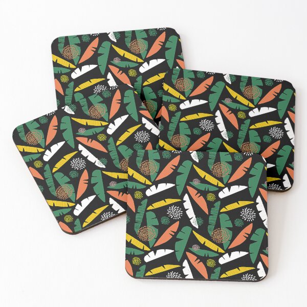 Item preview, Tangerine, Yellow And Green Palm Leaves Artsy Pattern designed and sold by DEC02.