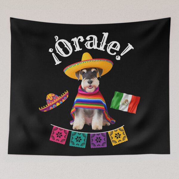 Item preview,  ¡Órale Schnauzer! – Fiesta Dog in Sombrero and Poncho with Mexican Flair designed and sold by Fredster1966.